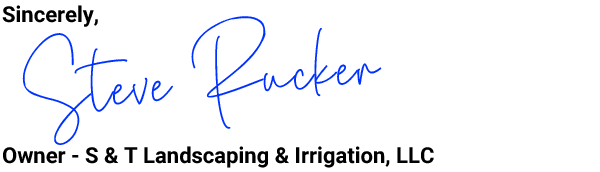 Steve Rucker Owner Of S&T Landscaping & Irrigation LLC